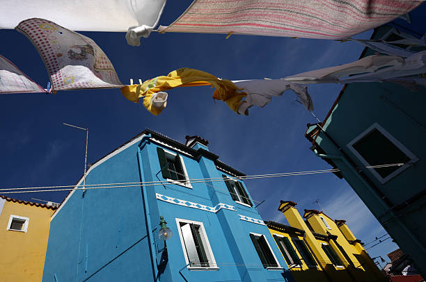 Isla de Burano breeze - foto de stock