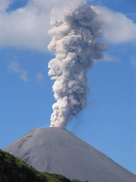 istock Karinsky volcano against the sky 144798842