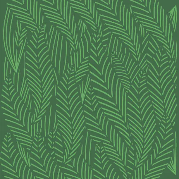 Vector illustration of Seamless tropical leaves wallpaper, luxury nature leaves, golden banana leaf line design, hand drawn outline design for fabric, print, cover, banner