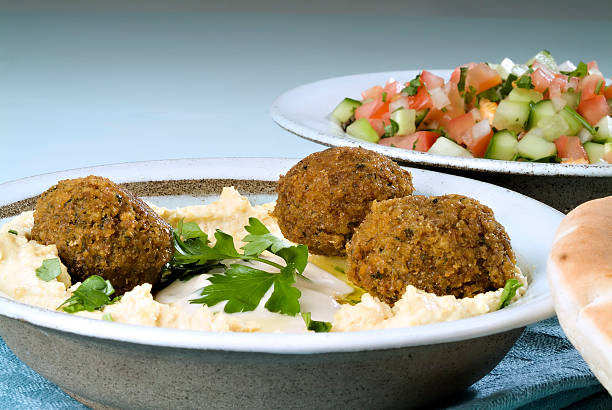 istock hummus falafel and arabic salad 144799547