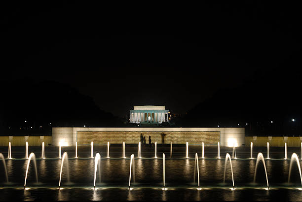 The Lincoln Memorial at Night stock photo