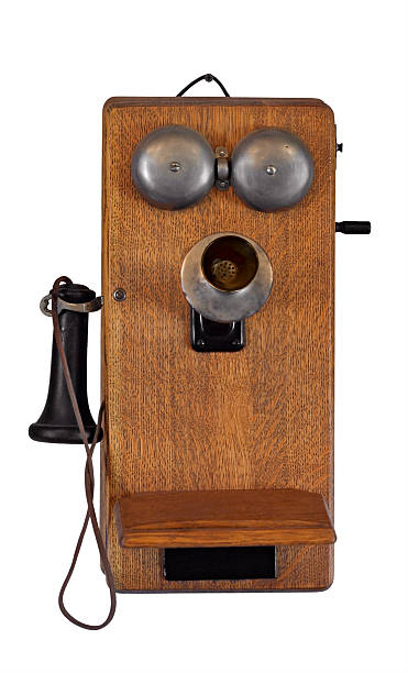 1900's Telephone on White stock photo
