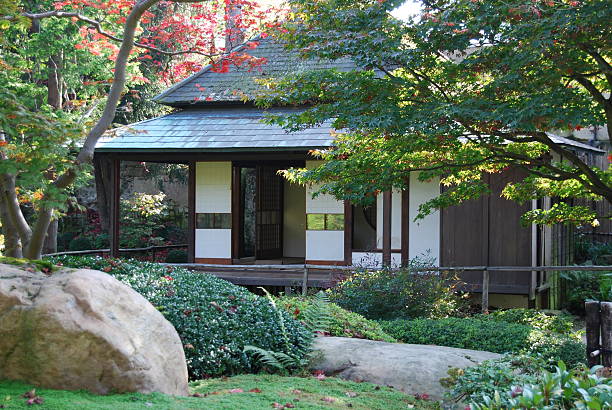 istock japan garden and House tea 144801048