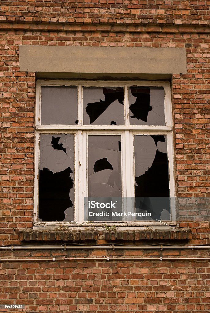 Fenster gebrochen - Lizenzfrei Abbrechen Stock-Foto