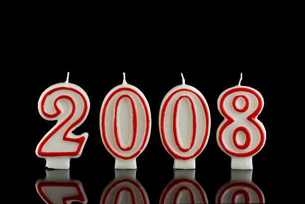 istock Happy New Year candles 2008 144801451