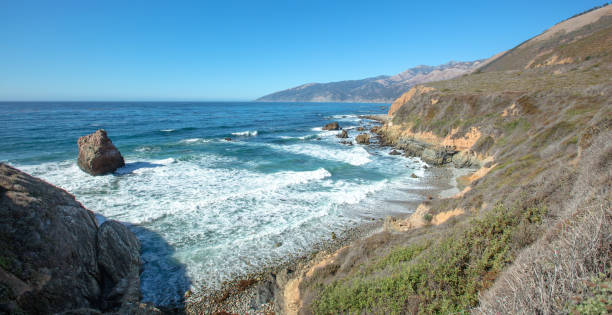 istock Eroding coastline at Pacific Valley beach on the Big Sur central California coastline United States 1448014881