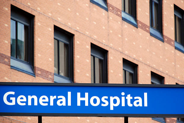 istock Hospital building and sign 144801493