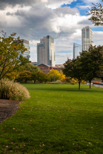 istock Downtown Boston  cityscape seen from the park 1448018895
