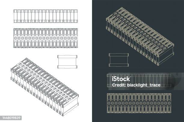 Battery Module Blueprints Stock Illustration - Download Image Now ...