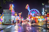 Fantastic defocused night scape of Royal Canberra Show.