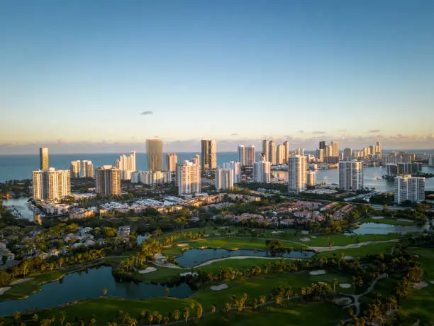 View of Sunny Isles from above Turnberry Golf Course