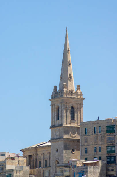 istock Buildings viewed from Marsamxett harbor near Sliema, Malta 1448024292