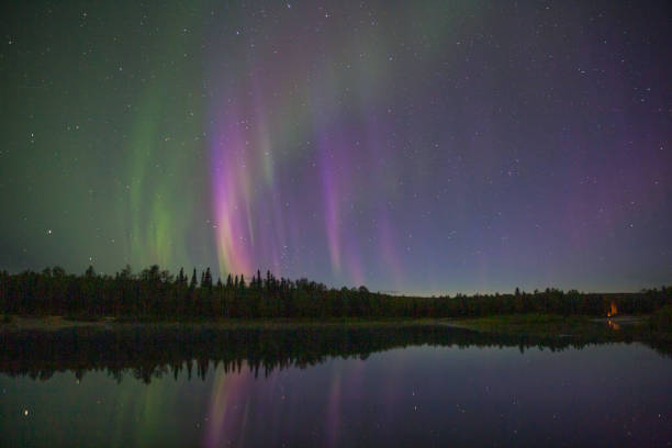 istock Northern Lights or Aurora Borealis in Alaska 1448027391