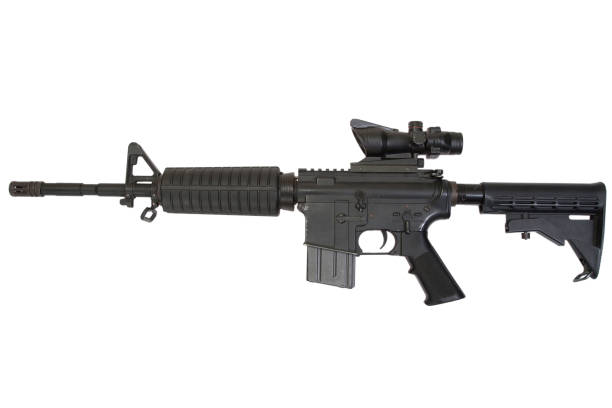 istock M4 carbine isolated on a white background 1448027515