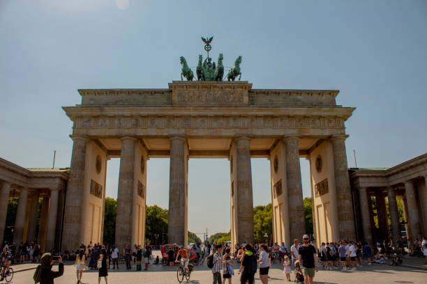 istock Brandenburg Gate, a historical building in Berlin 1448028973