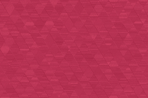 Red Viva Magenta Background Grunge Triangle Diamond Dirty Carmine Texture Peeled Vitality Dark Pink Crimson Geometric Old Backdrop Close-Up Trendy Color of Year 2023 Burgundy Bordo Pattern Seamless Design template for presentation, flyer, greeting card, poster, brochure, banner