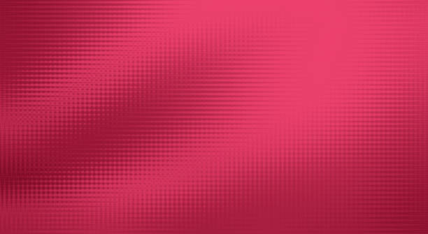 fundo rosa vermelho viva magenta wave pixel forma brilhante fluindo padrão abstrato de carmim close-up textura neon moderna copiar espaço trendy cor do ano 2023 - silk pattern in a row shiny - fotografias e filmes do acervo