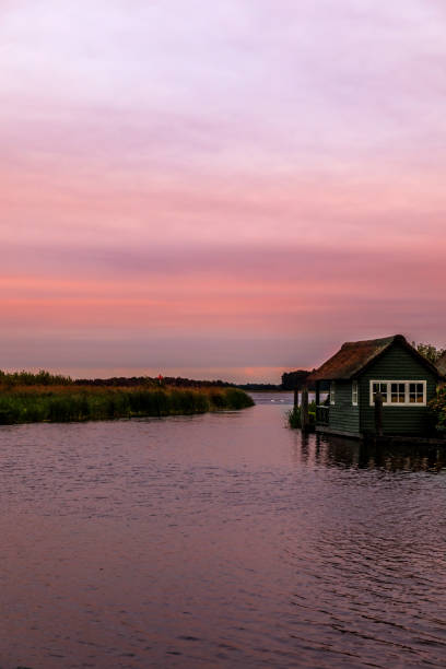 istock beautiful sunset on the lake 1448031194