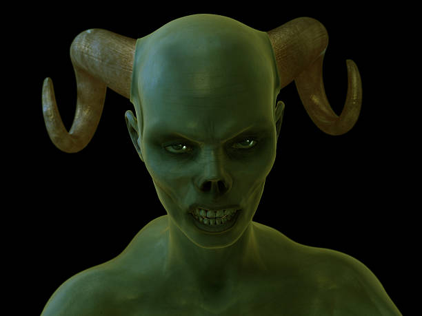 istock Close-up of a vampire zombie in mid attack. 144803591