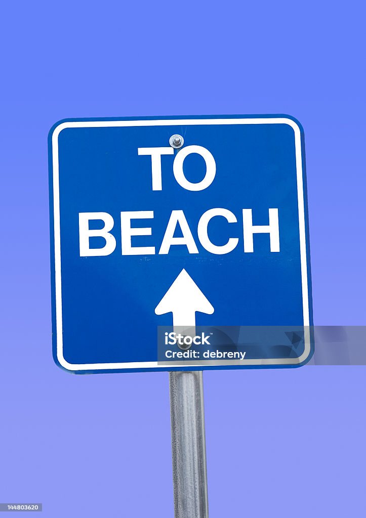 "beach" Wegweiser-rendered Hintergrund - Lizenzfrei Blau Stock-Foto