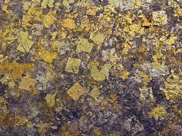  goldleaf on a buddah close-up background  texture      