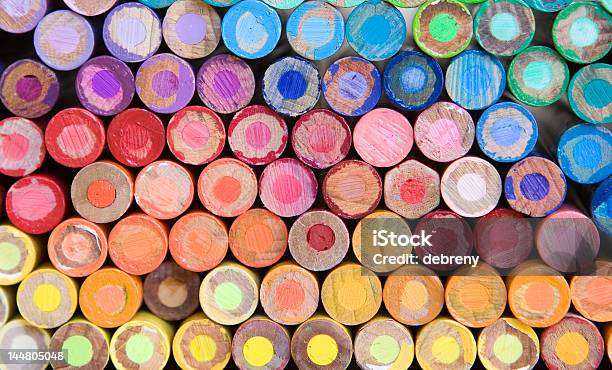 Pencil Crayon Macro Stock Photo - Download Image Now - Checking the Time, Childhood, Education
