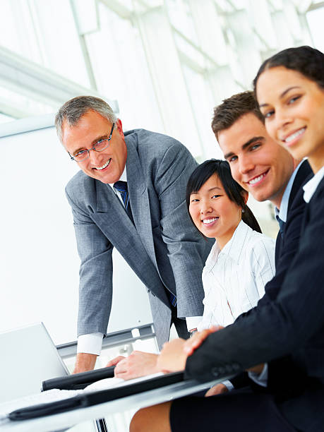 istock Business people discussing in a meeting 144805358