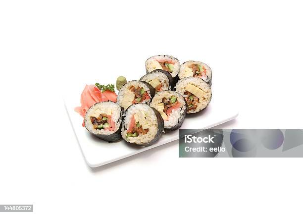 Sushi Stock Photo - Download Image Now - Buffet, Cafe, Crab - Seafood