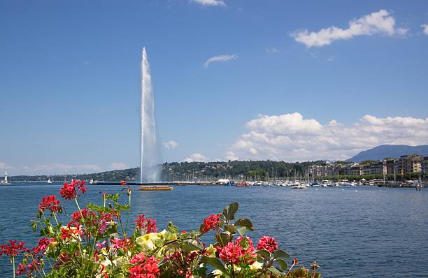 istock Lac Leman Geneva fountain 144805601
