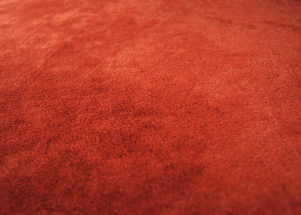 Red suede close-up stock photo