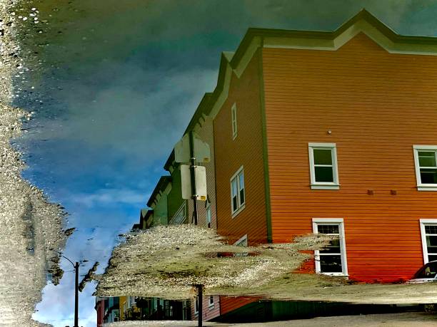 istock Dawson City hotel reflection 1448056635