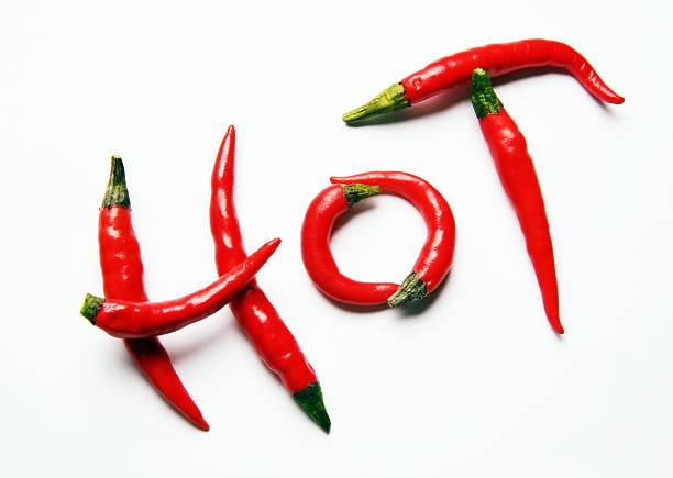Red hot chilli peppers spelling the word \