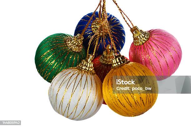 Foto de Decorações De Natal e mais fotos de stock de Amarelo - Amarelo, Azul, Beleza