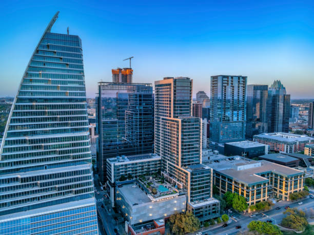 istock Skyscraper buildings on a cityscape in Austin, Texas 1448059586
