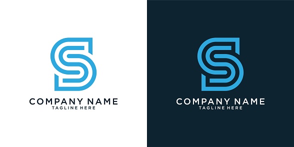 SS or S initial letter logo design vector.