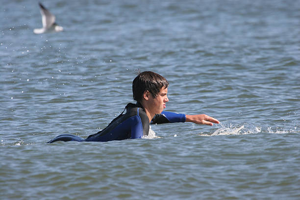 Paddling in stock photo