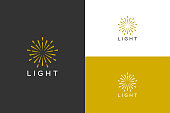 Light Sun Modern and Simple Concept Mobile App and Web Template Symbol Icon Logo