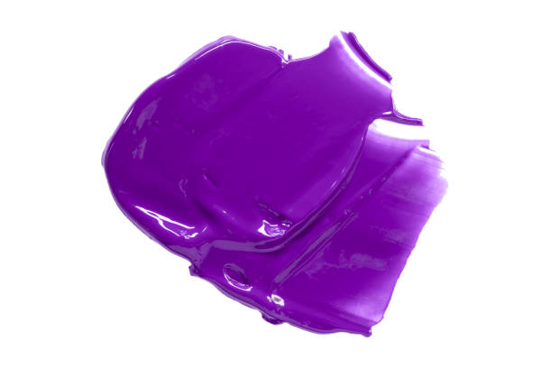 istock Glossy purple brush isolated on white background. 1448063629