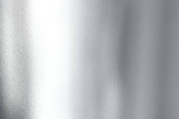 istock Brushed silver metal texture. Polished metal texture background with light reflection. abstract texture background 1448066188