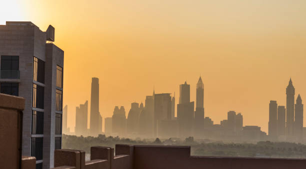 istock Silhouette of a modern city. Urban 1448070048
