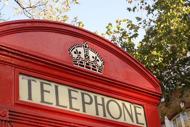 British Red Telephone Box stock photo