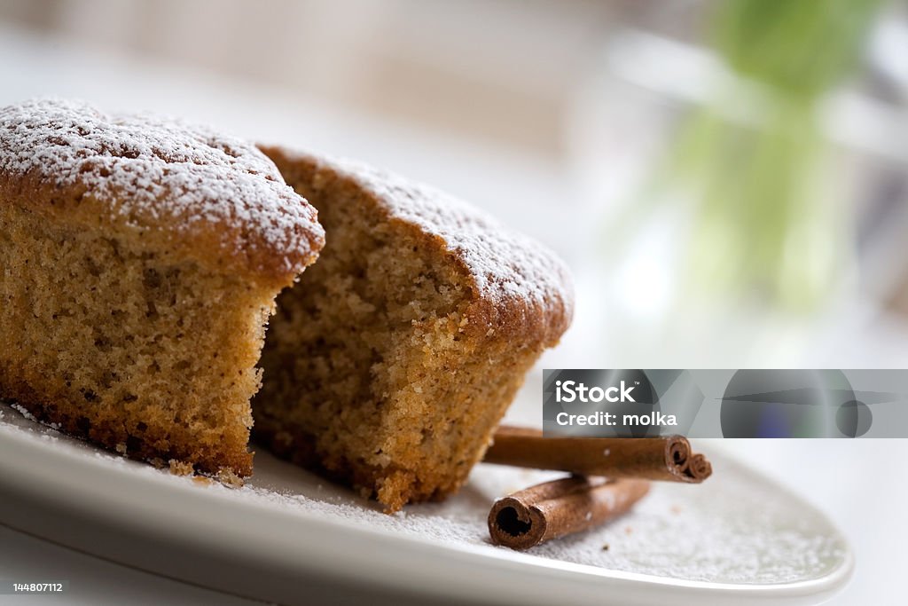 Gingerbread muffin Gingerbread muffin decorated with cinnamon sticks Bakery Stock Photo