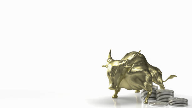 istock The golden bull and coins on white background 3d rendering 1448072067
