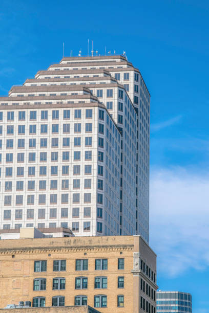 istock Austin, Texas- Classic high-rise buildings against the blue sky 1448072105