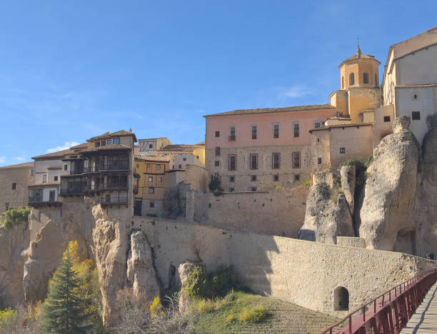istock Cuenca, looking towards the hanging houses from across the bridge 1448075581