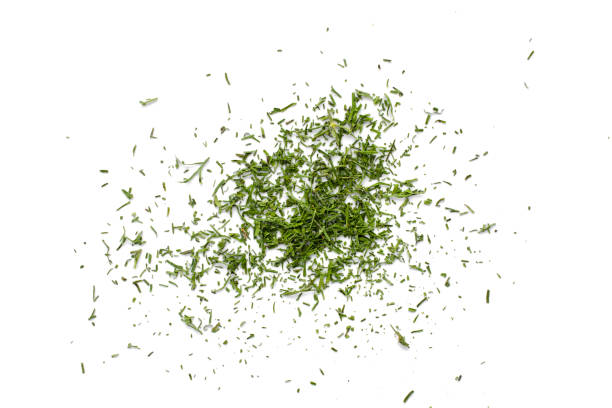 Pile of dry dill isolated on white background, top view. Heap of dry dill isolated on white. Dried fennel, crushed dill powder. Green ground dried dill isolated on white background, top view. Pile of dry dill isolated on white background, top view. Heap of dry dill isolated on white. Dried fennel, crushed dill powder. Green ground dried dill isolated on white background, top view chopped dill stock pictures, royalty-free photos & images