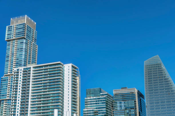istock Austin, Texas- Modern condominium and apartment buildings with different structures against the sky 1448077885
