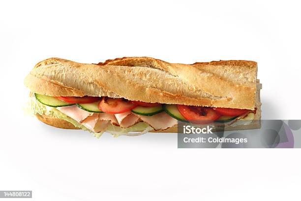 Sandwich Baguette Stock Photo - Download Image Now - Baguette, Bread, Breakfast
