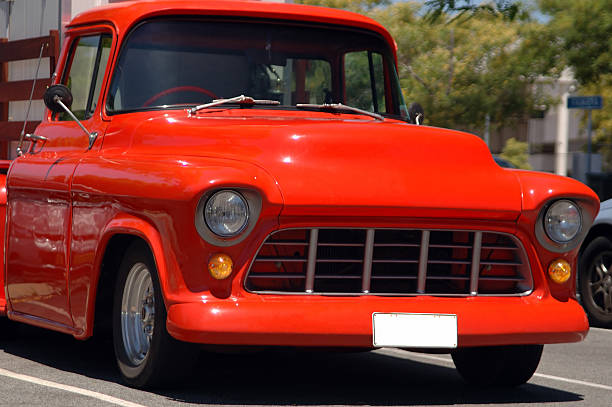 istock Red Hot Vintage Car 144808337