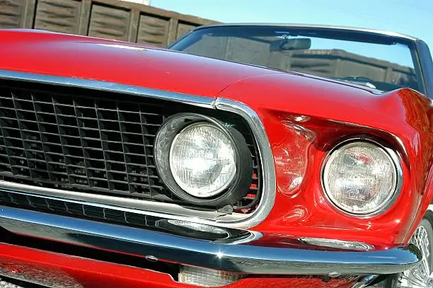 Photo of Red 1969 Ford Mustang Convertible